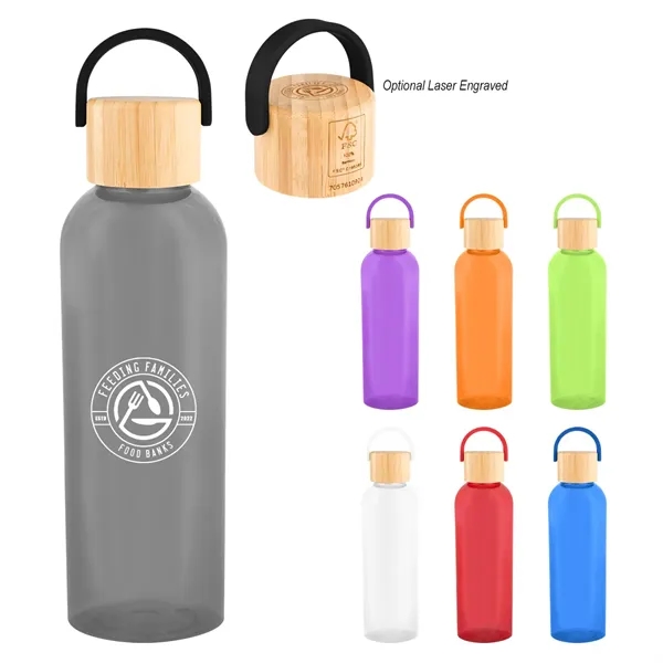 20 Oz. Ally rPET Bottle With Bamboo Lid And Easy Carry Ha...