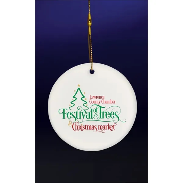 3" Round Ceramic Ornament