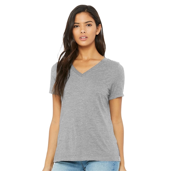 BELLA + CANVAS Women's Relaxed Heather CVC V-Neck Tee