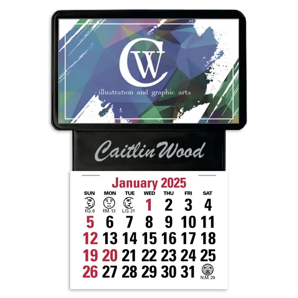 Triumph® Calendars Press-N-Stick Business Card Holder Wit...