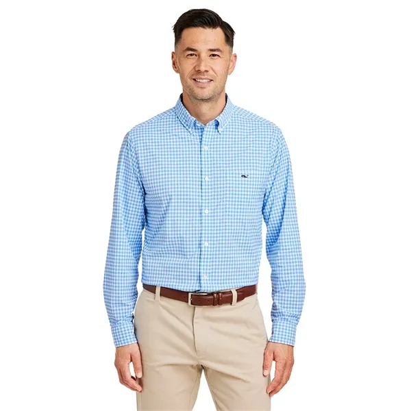vineyard vines Men's On-The-Go Nylon Gingham Shirt