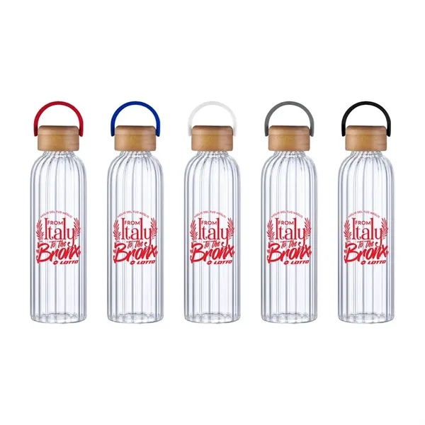 Rawlins 21oz Glass Bottle w Bamboo Lid