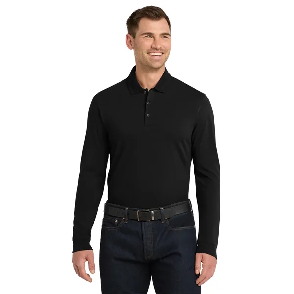 Port Authority EZCotton Long Sleeve Polo.