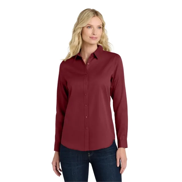 Port Authority Women's Long Sleeve SuperPro React Twill S...