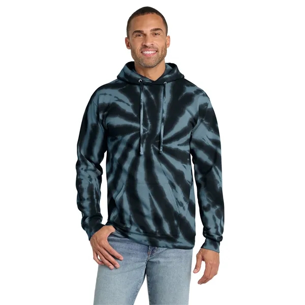 Port & Co Tie-Dye Pullover Hooded Sweatshirt.
