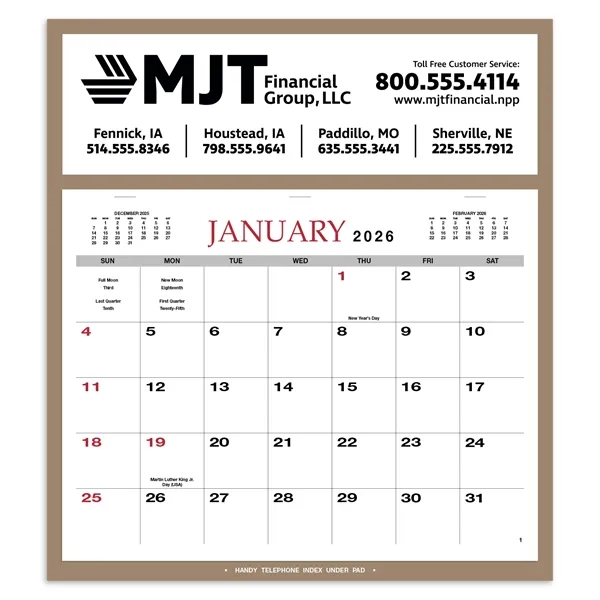 Skinner & Kennedy™ Memo Calendar