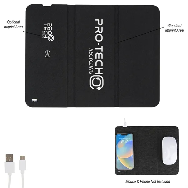 RPET 10W Wireless Charging Mouse Pad