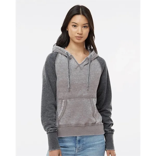 J. America Women's Zen Fleece Raglan Hooded Sweatshirt