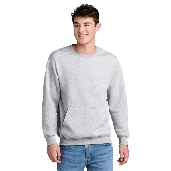 Port & Co Core Fleece Crewneck Pocket Sweatshirt