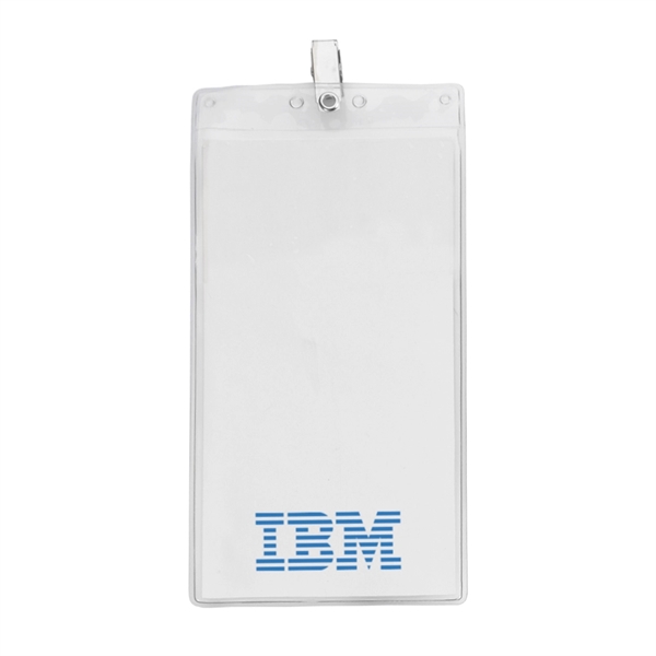 Oversized Vertical  Vinyl Pouch with Bulldog Clip