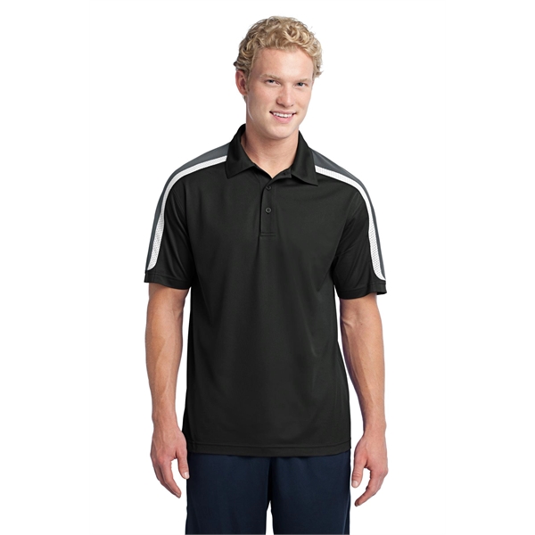 Sport-Tek Tricolor Shoulder Micropique Sport-Wick Polo.