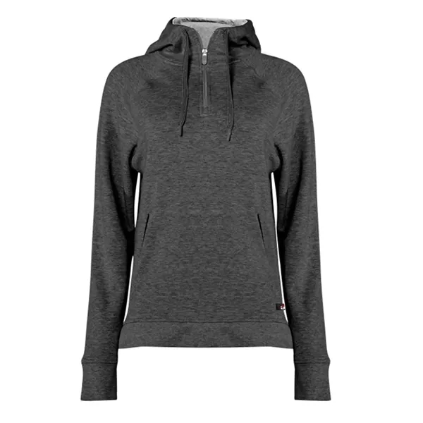 Badger Women's FitFlex French Terry Quarter-Zip Hooded Pu...