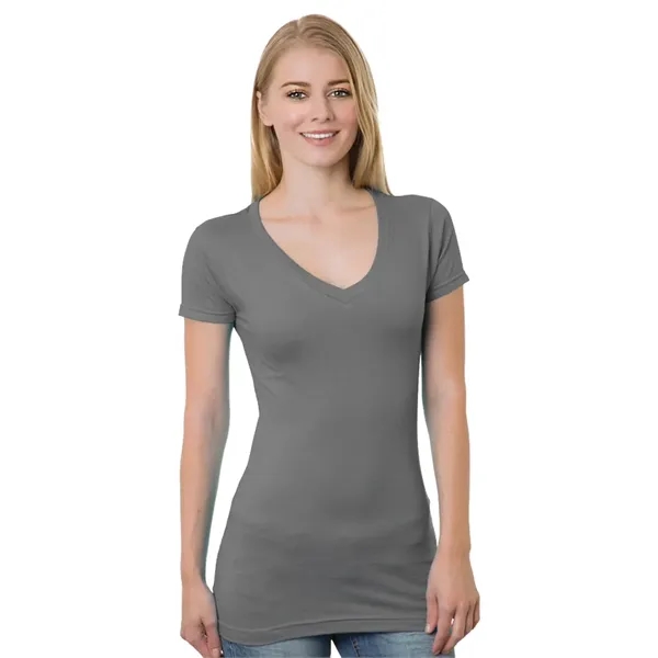 Bayside Women's USA-Made V-Neck T-Shirt