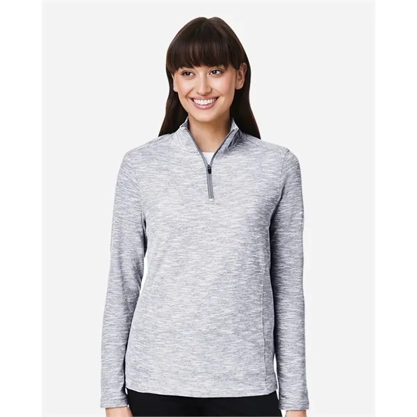 North End Women's Eclipse Jacquard Quarter-Zip Pullover