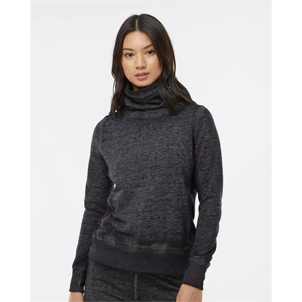 J. America Women's Zen Fleece Cowl Neck Sweatshirt