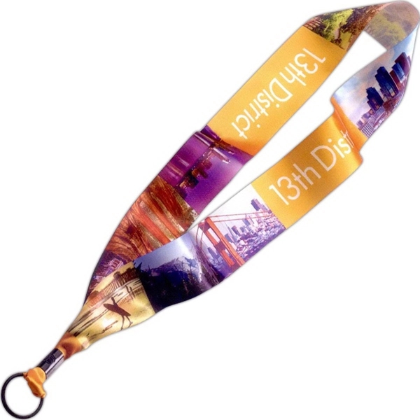 1 1/2" Dye-Sublimated Satin Ribbon Lanyard