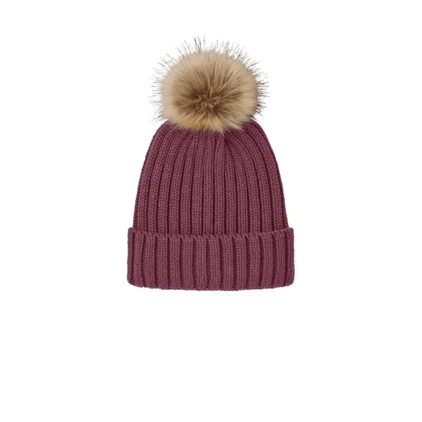 Port Authority Faux Fur Pom Beanie