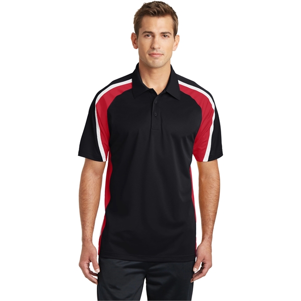 Sport-Tek Tricolor Micropique Sport-Wick Polo.