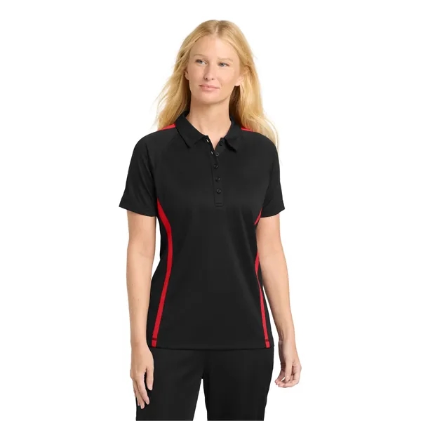 Sport-Tek Women's PosiCharge Micro-Mesh Colorblock Polo.