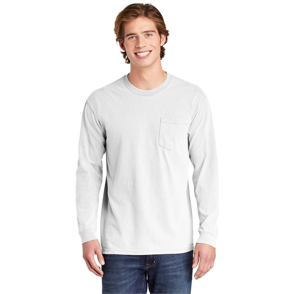 COMFORT COLORS Heavyweight Ring Spun Long Sleeve Pocket Tee.