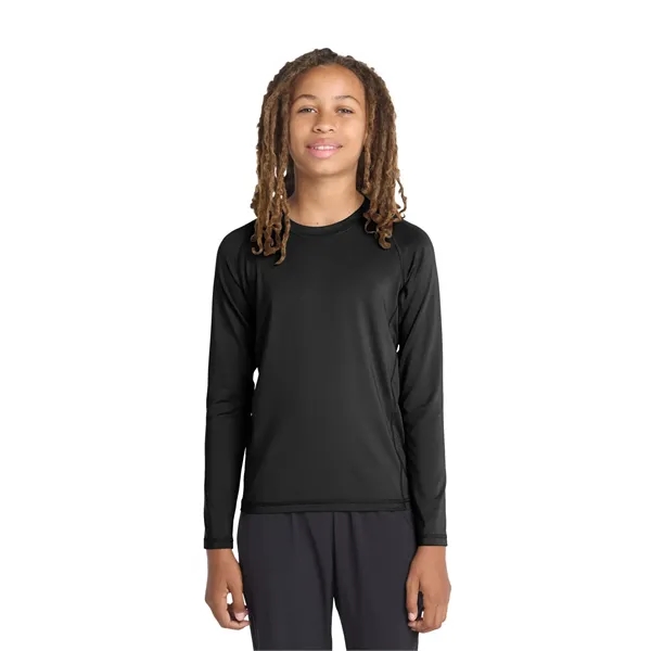 Sport-Tek Youth Long Sleeve Rashguard Tee.