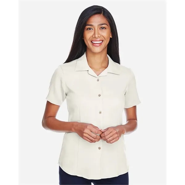 Harriton Women's Bahama Cord Camp Shirt