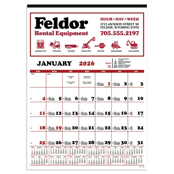 Contractor's 12-Sheet Calendar