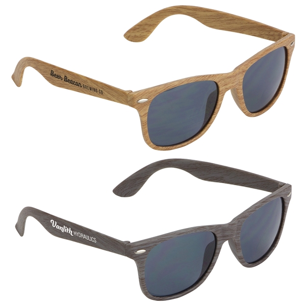 Sebring UV400 Wood Grain Sunglasses