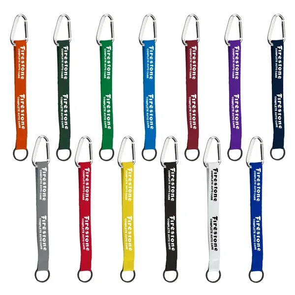 3/4" Sewn Polyester Keychain with Metal Split-Ring