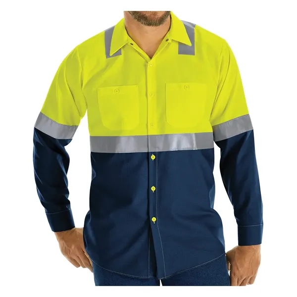 Red Kap Men's Enhanced & Hi-Visibility Long Sleeve Work S...