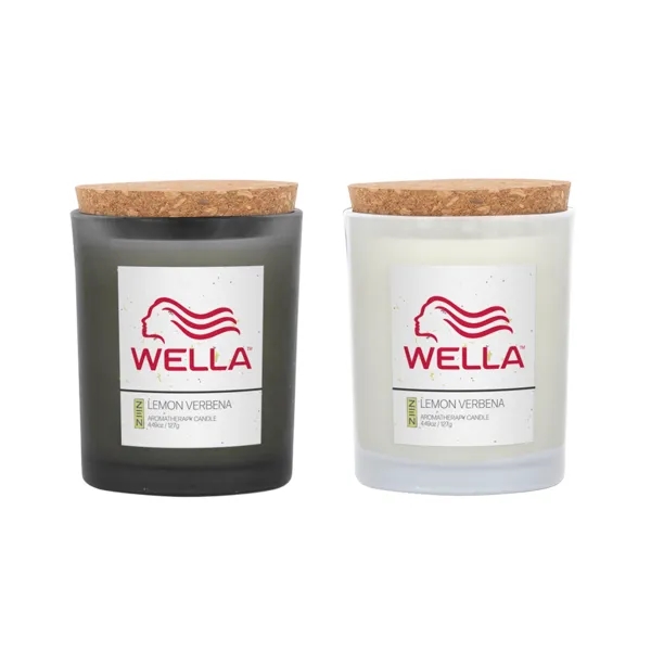 ZEN Niva Frosted Candle with Cork Lid