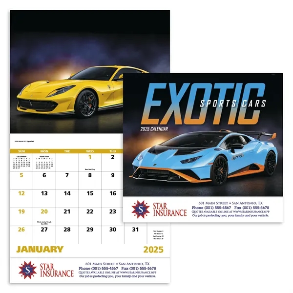 Good Value™ Exotic Sports Cars - Stapled Calendar