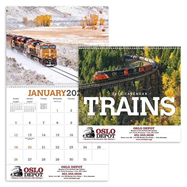 Triumph® Calendars Trains Calendar