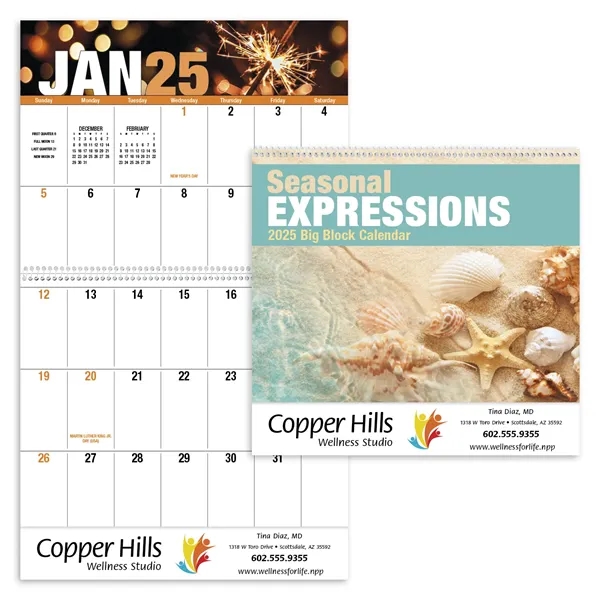 Good Value™ Seasonal Expressions Big Block Calendar