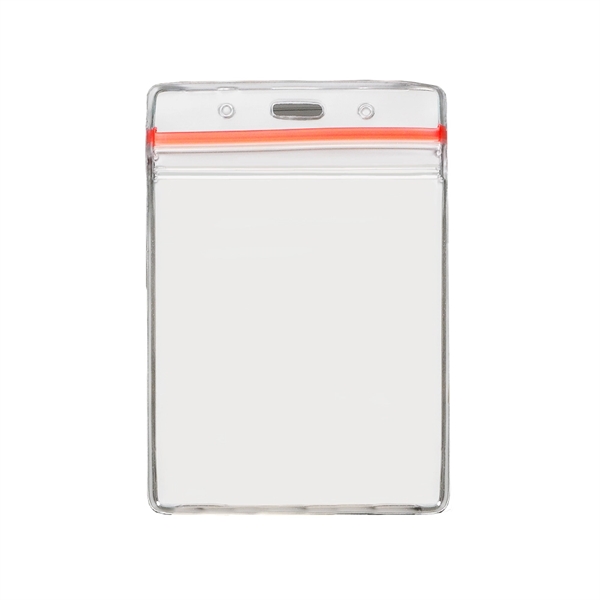 Vertical Blank Vinyl Pouch with Zipper