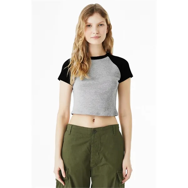 BELLA+CANVAS Women's Micro Rib Raglan Baby Tee