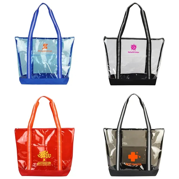 Diamond Clear TPU Zippered Tote