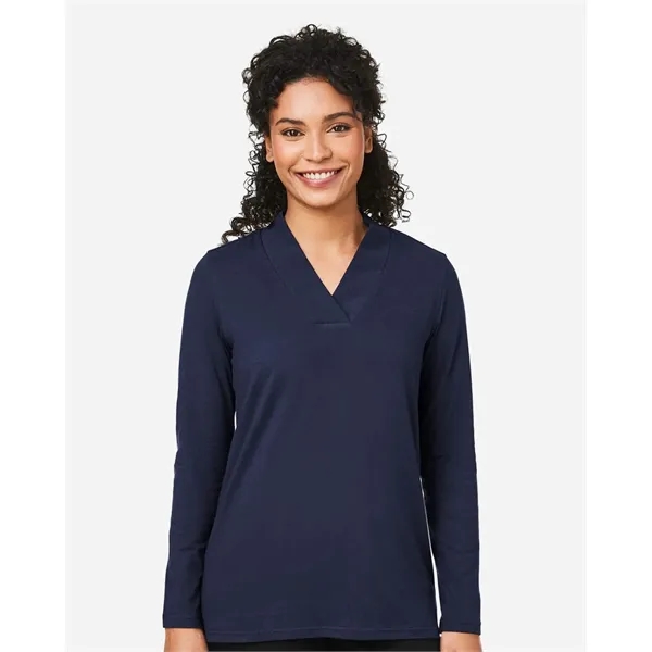 Devon & Jones Women's Raleigh Shawl Collar Knit Top
