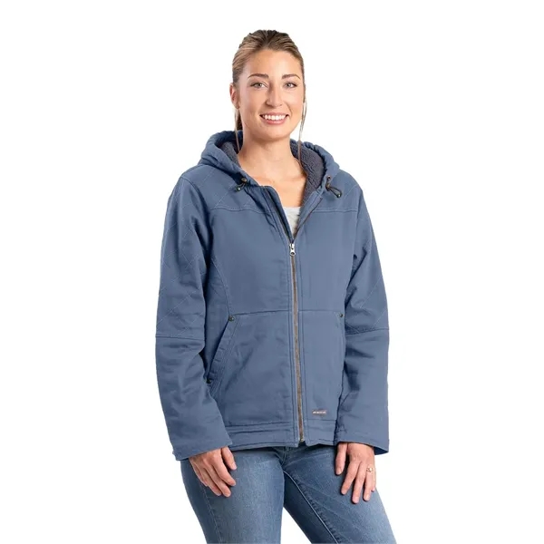 Berne Apparel Women's Sherpa-Lined Twill Hooded Jacket