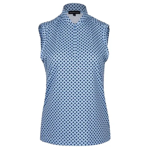 Swannies Women's Amber Quarter-Zip Sleeveless Polo