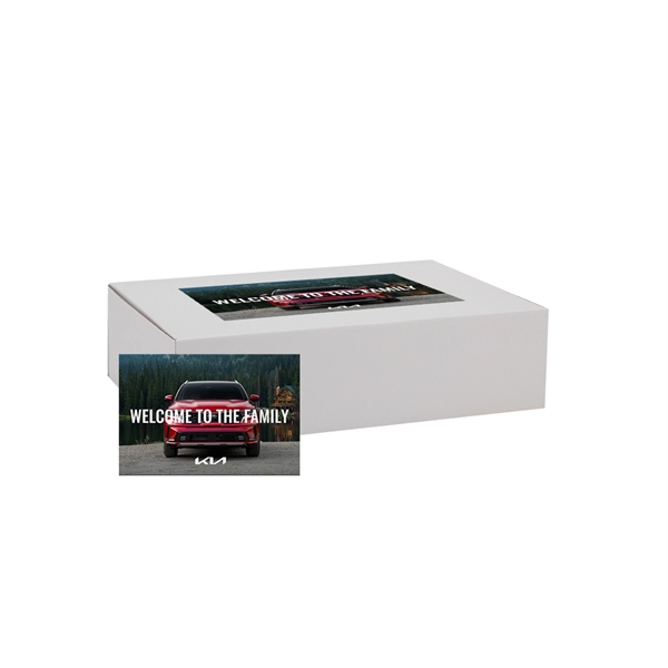 Custom White Corrugate Gift Box and 4" x 6" Card