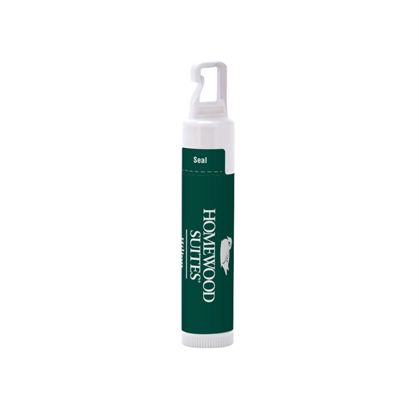 Custom SPF 30 Soy Base Lip Balm In White Hook Cap Tube