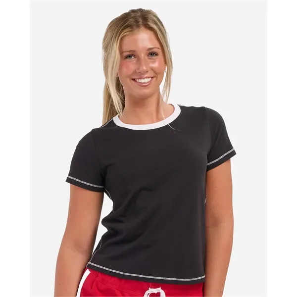 Boxercraft Women's Contrast Stitch Baby Tee