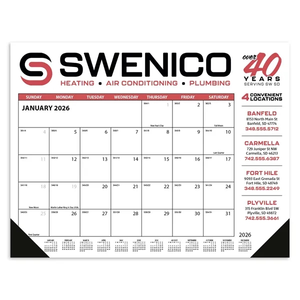 Skinner & Kennedy™ Desk Pad Calendar