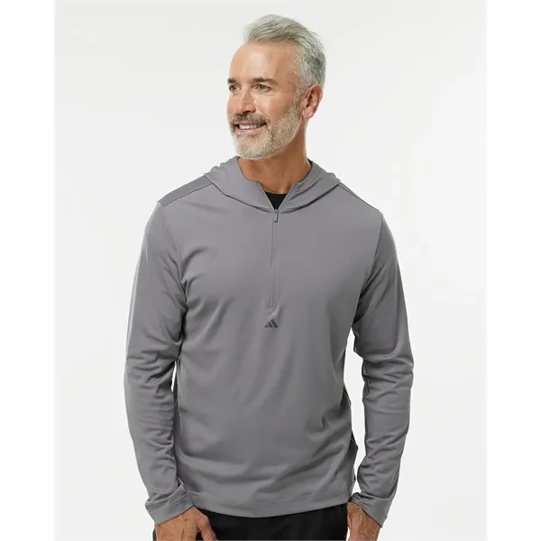Adidas Men's Lightweight Quarter-Zip Hooded Pullover