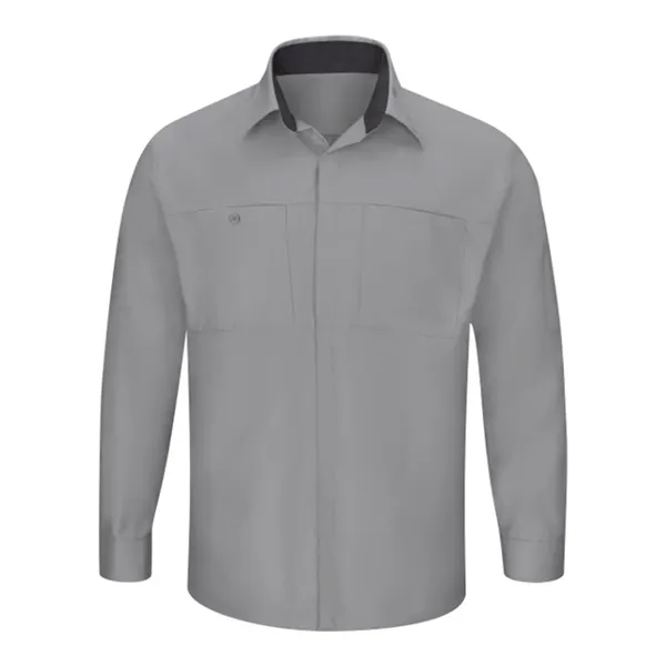 Red Kap Men's Performance Plus Long Sleeve Shirt with Oil...