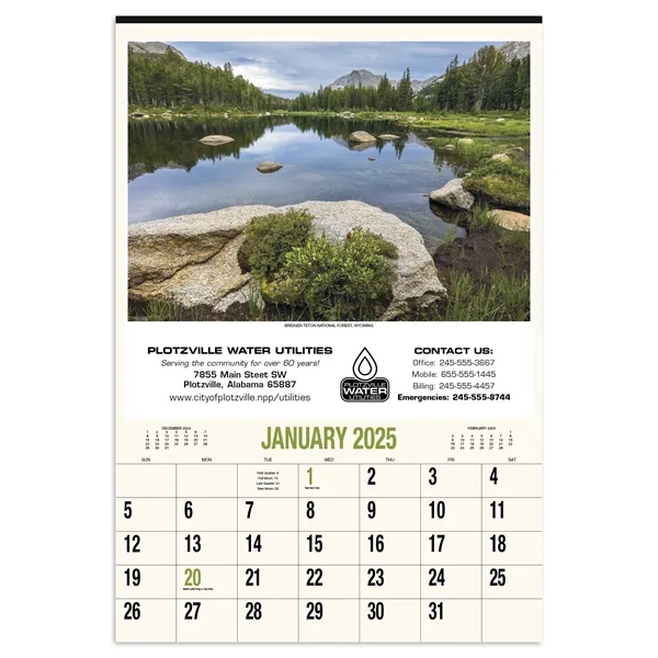 Products Scenic America® Executive-White Ad Calendar