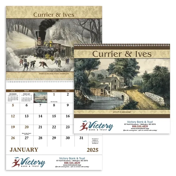 Good Value™ Currier & Ives - Spiral Calendar