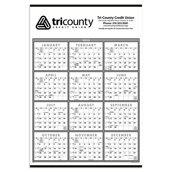 Triumph® Calendars Black & White Span-A-Year Non-Laminate...