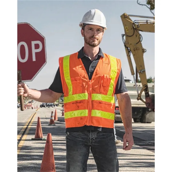 Kishigo Unisex Prismatic Hydrowick-Lite Multi Zipper Vest